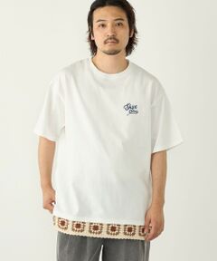 《予約》【WEB限定】SHIPS Colors:クロシェニット ロゴ刺繍 Tシャツ◆