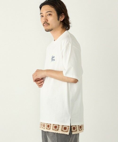 SHIPS / シップス Tシャツ | 《予約》【WEB限定】SHIPS Colors:クロシェニット ロゴ刺繍 Tシャツ◆ | 詳細9