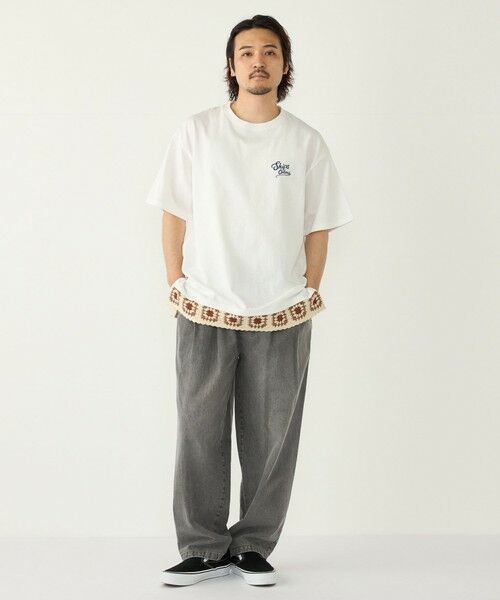 SHIPS / シップス Tシャツ | 《予約》【WEB限定】SHIPS Colors:クロシェニット ロゴ刺繍 Tシャツ◆ | 詳細10