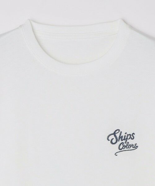 SHIPS / シップス Tシャツ | 《予約》【WEB限定】SHIPS Colors:クロシェニット ロゴ刺繍 Tシャツ◆ | 詳細3