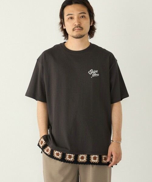 SHIPS / シップス Tシャツ | 《予約》【WEB限定】SHIPS Colors:クロシェニット ロゴ刺繍 Tシャツ◆ | 詳細15