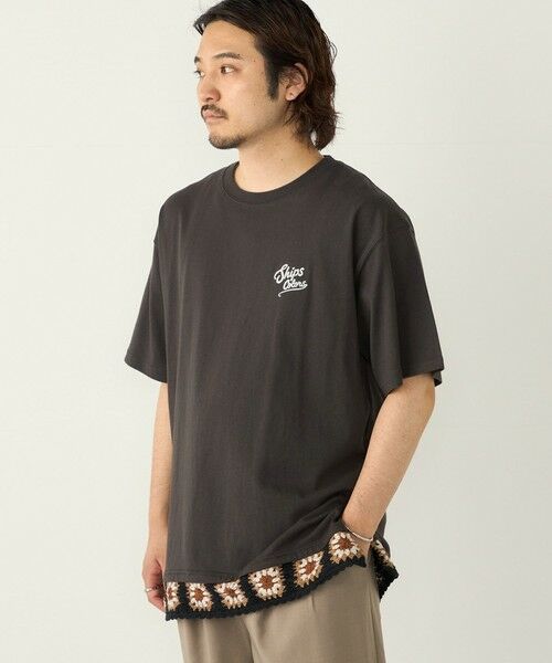 SHIPS / シップス Tシャツ | 《予約》【WEB限定】SHIPS Colors:クロシェニット ロゴ刺繍 Tシャツ◆ | 詳細16