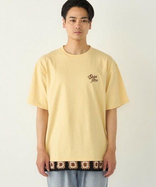 SHIPS / シップス Tシャツ | 《予約》【WEB限定】SHIPS Colors:クロシェニット ロゴ刺繍 Tシャツ◆ | 詳細21