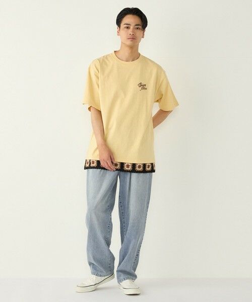 SHIPS / シップス Tシャツ | 《予約》【WEB限定】SHIPS Colors:クロシェニット ロゴ刺繍 Tシャツ◆ | 詳細24