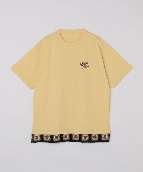SHIPS / シップス Tシャツ | 《予約》【WEB限定】SHIPS Colors:クロシェニット ロゴ刺繍 Tシャツ◆ | 詳細19