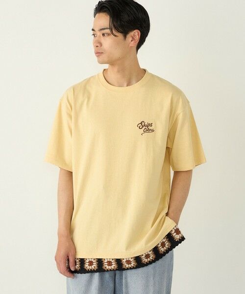 SHIPS / シップス Tシャツ | 《予約》【WEB限定】SHIPS Colors:クロシェニット ロゴ刺繍 Tシャツ◆ | 詳細25