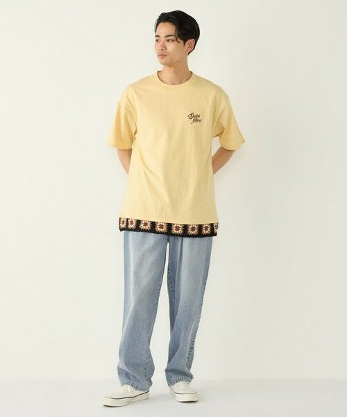 SHIPS / シップス Tシャツ | 《予約》【WEB限定】SHIPS Colors:クロシェニット ロゴ刺繍 Tシャツ◆ | 詳細27