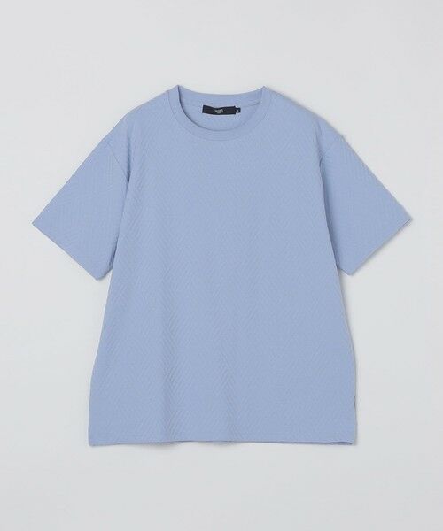 SHIPS / シップス Tシャツ | 《予約》SHIPS Colors:リンクス ジャカード Tシャツ◆（ブルー）