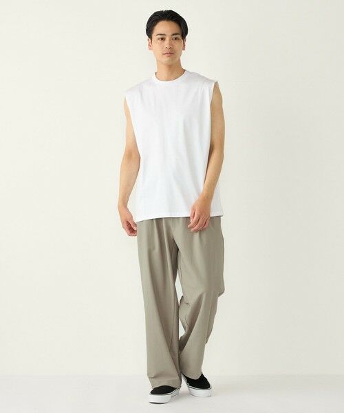 SHIPS / シップス タンクトップ | SHIPS Colors:〈抗菌防臭・接触冷感〉シルケット コットン ノースリーブ Tシャツ | 詳細12