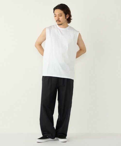 SHIPS / シップス タンクトップ | SHIPS Colors:〈抗菌防臭・接触冷感〉シルケット コットン ノースリーブ Tシャツ | 詳細13