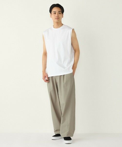 SHIPS / シップス タンクトップ | SHIPS Colors:〈抗菌防臭・接触冷感〉シルケット コットン ノースリーブ Tシャツ | 詳細16