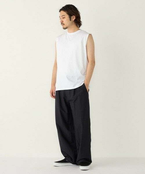 SHIPS / シップス タンクトップ | SHIPS Colors:〈抗菌防臭・接触冷感〉シルケット コットン ノースリーブ Tシャツ | 詳細21