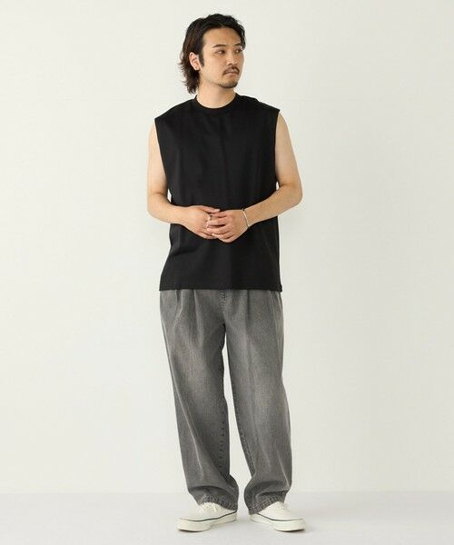 SHIPS / シップス タンクトップ | SHIPS Colors:〈抗菌防臭・接触冷感〉シルケット コットン ノースリーブ Tシャツ | 詳細24