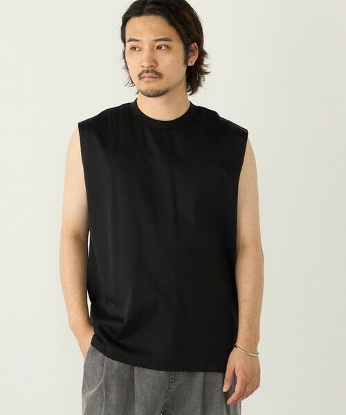 SHIPS / シップス タンクトップ | SHIPS Colors:〈抗菌防臭・接触冷感〉シルケット コットン ノースリーブ Tシャツ | 詳細25