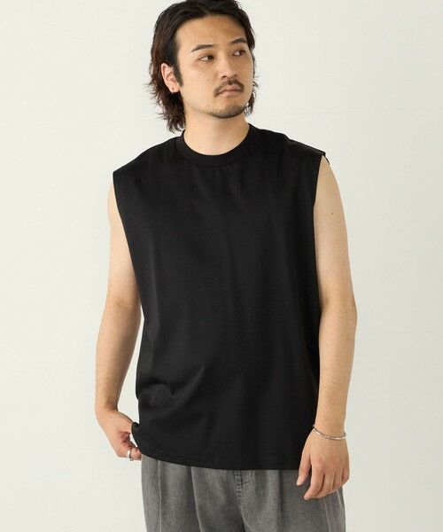 SHIPS / シップス タンクトップ | SHIPS Colors:〈抗菌防臭・接触冷感〉シルケット コットン ノースリーブ Tシャツ | 詳細26