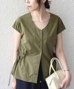SHIPS / シップス シャツ・ブラウス | 《予約》SHIPS Colors:〈接触冷感・UVカット・透湿〉ファンクション ギャザー ブラウス◆