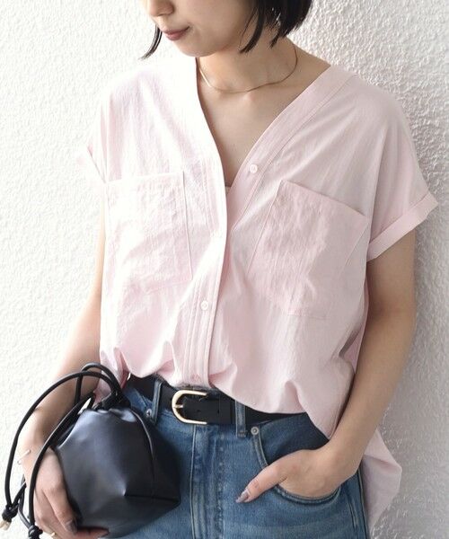 SHIPS / シップス シャツ・ブラウス | 《予約》SHIPS Colors:〈手洗い可能〉ワッシャー Vネック フレンチスリーブ シャツ◆ | 詳細29