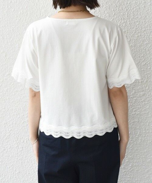SHIPS / シップス Tシャツ | 《予約》SHIPS Colors:〈洗濯機可能〉リンク レース コンビ TEE◆ | 詳細5