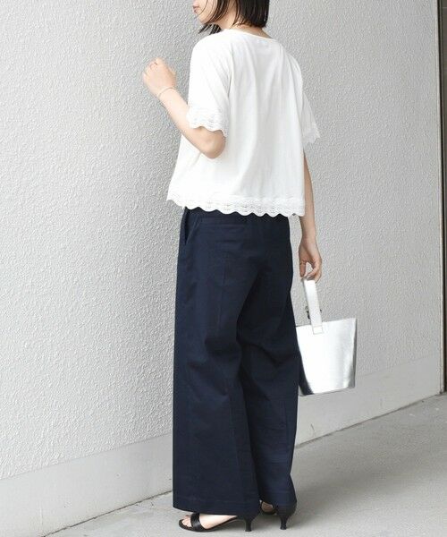 SHIPS / シップス Tシャツ | 《予約》SHIPS Colors:〈洗濯機可能〉リンク レース コンビ TEE◆ | 詳細13