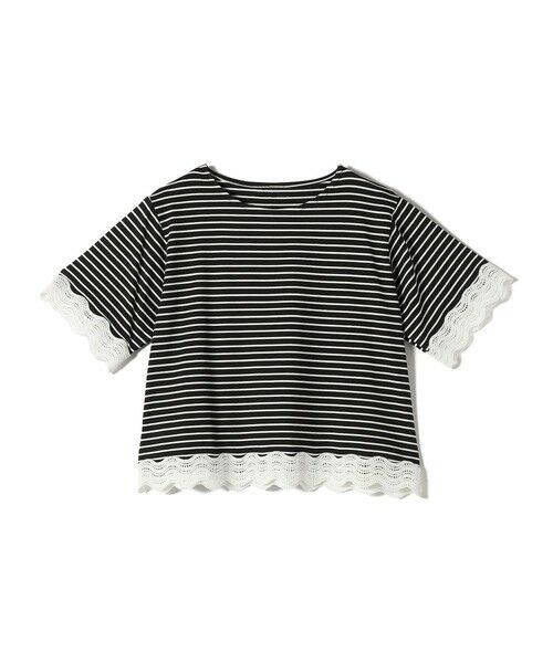 SHIPS / シップス Tシャツ | 《予約》SHIPS Colors:〈洗濯機可能〉リンク レース コンビ TEE◆ | 詳細14