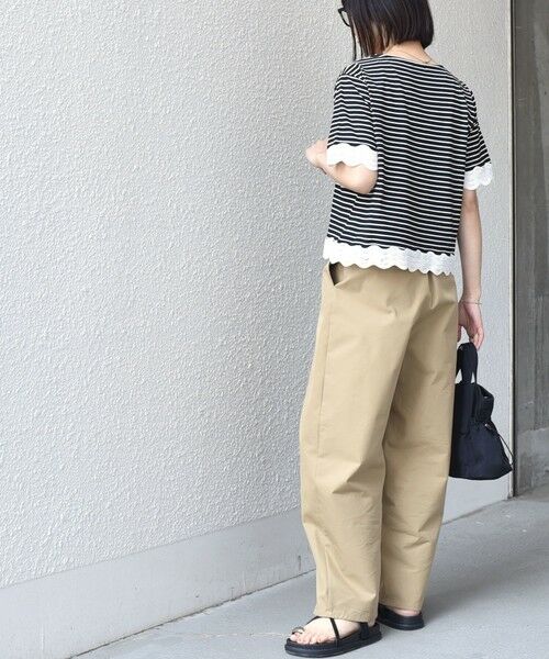SHIPS / シップス Tシャツ | 《予約》SHIPS Colors:〈洗濯機可能〉リンク レース コンビ TEE◆ | 詳細27