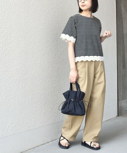 SHIPS / シップス Tシャツ | 《予約》SHIPS Colors:〈洗濯機可能〉リンク レース コンビ TEE◆ | 詳細28