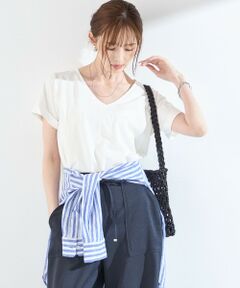 SHIPS Colors:〈汗染み防止・手洗い可能〉Vネック Tシャツ