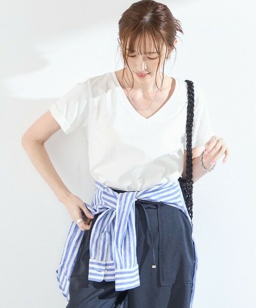 SHIPS / シップス Tシャツ | SHIPS Colors:〈汗染み防止・手洗い可能〉Vネック Tシャツ | 詳細11