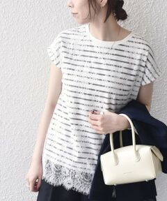 SHIPS / シップス カットソー | SHIPS Colors:〈手洗い可能〉フリンジ レース レイヤード TEE