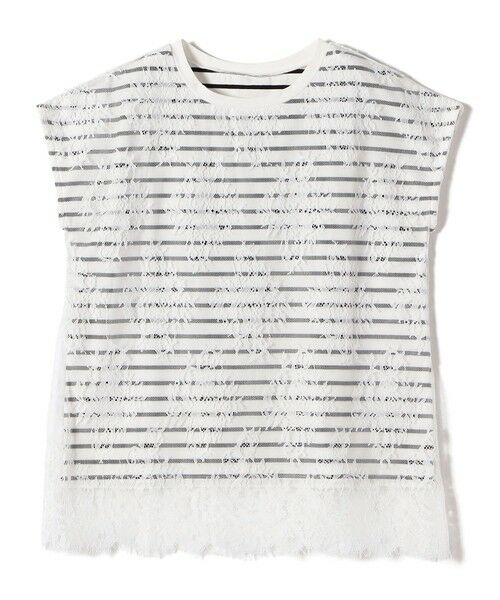 SHIPS / シップス カットソー | SHIPS Colors:〈手洗い可能〉フリンジ レース レイヤード TEE | 詳細1