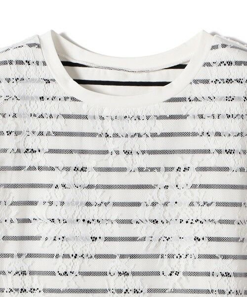 SHIPS / シップス カットソー | SHIPS Colors:〈手洗い可能〉フリンジ レース レイヤード TEE | 詳細3