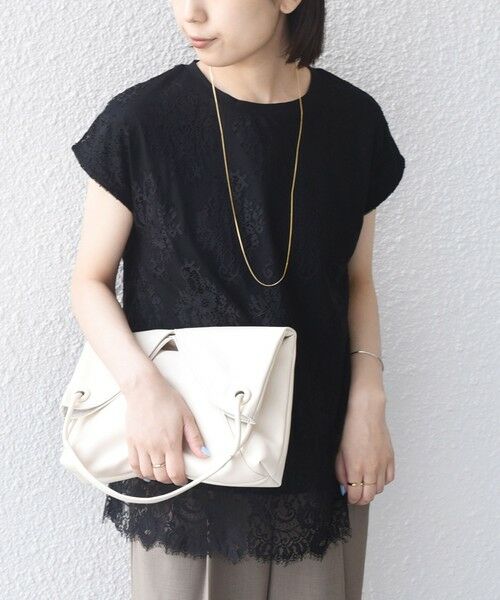 SHIPS / シップス カットソー | SHIPS Colors:〈手洗い可能〉フリンジ レース レイヤード TEE | 詳細18