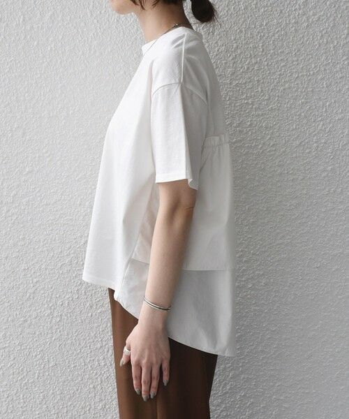 SHIPS / シップス Tシャツ | SHIPS Colors:〈手洗い可能〉バックティアード デザイン カットソー | 詳細4