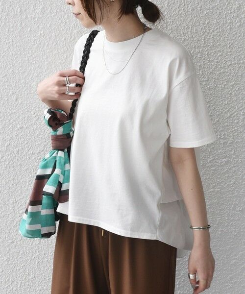 SHIPS / シップス Tシャツ | SHIPS Colors:〈手洗い可能〉バックティアード デザイン カットソー | 詳細7