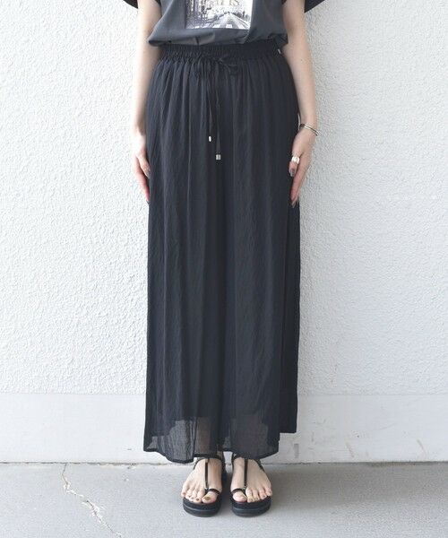 SHIPS / シップス その他パンツ | SHIPS Colors:〈手洗い可能〉シアーボイル ギャザー ワイドパンツ | 詳細3