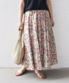 SHIPS / シップス ロング・マキシ丈スカート | SHIPS Colors:〈手洗い可能〉フラワープリント ゴム スカート