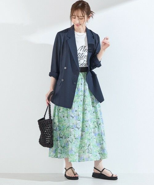 SHIPS / シップス ロング・マキシ丈スカート | SHIPS Colors:〈手洗い可能〉フラワープリント ゴム スカート | 詳細23