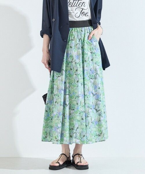 SHIPS / シップス ロング・マキシ丈スカート | SHIPS Colors:〈手洗い可能〉フラワープリント ゴム スカート | 詳細27