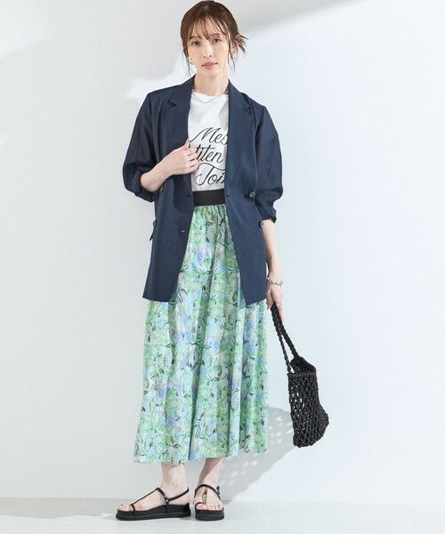 SHIPS / シップス ロング・マキシ丈スカート | SHIPS Colors:〈手洗い可能〉フラワープリント ゴム スカート | 詳細28