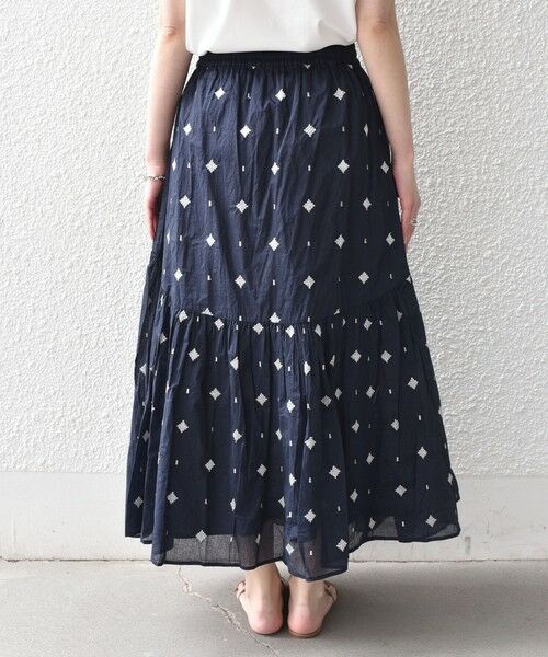 SHIPS / シップス ロング・マキシ丈スカート | 《予約》SHIPS Colors:〈手洗い可能〉幾何 エンブロイダリー オーガンジー スカート◆ | 詳細13