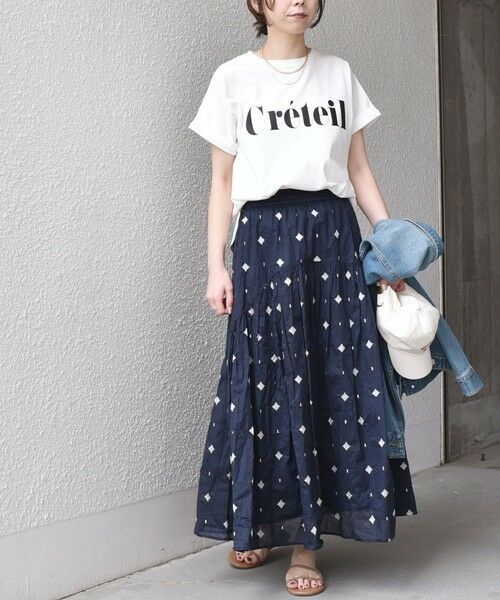 SHIPS / シップス ロング・マキシ丈スカート | 《予約》SHIPS Colors:〈手洗い可能〉幾何 エンブロイダリー オーガンジー スカート◆ | 詳細20