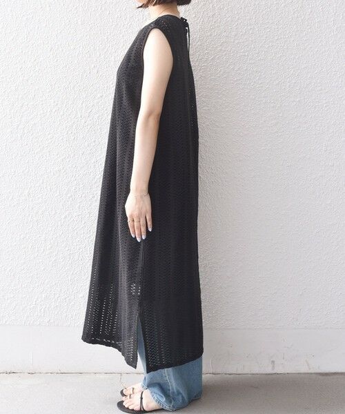 SHIPS / シップス ロング・マキシ丈ワンピース | SHIPS Colors:〈手洗い可能〉クロシェ ストライプ レース ワンピース | 詳細5