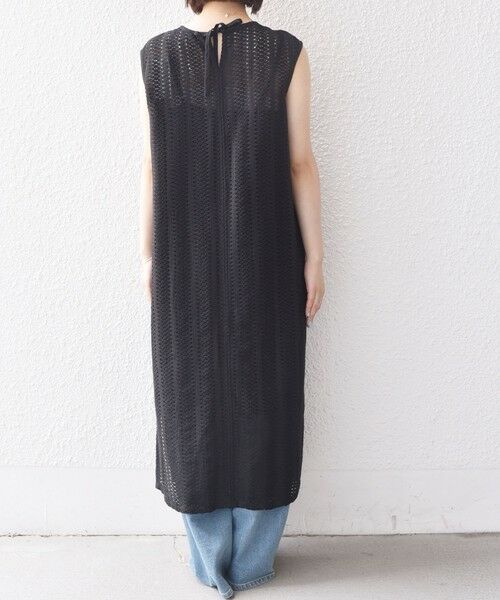 SHIPS / シップス ロング・マキシ丈ワンピース | SHIPS Colors:〈手洗い可能〉クロシェ ストライプ レース ワンピース | 詳細6