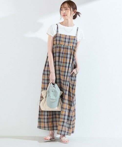SHIPS / シップス ロング・マキシ丈ワンピース | 《予約》SHIPS Colors:〈手洗い可能〉マドラスチェック キャミ ワンピース◆ | 詳細12