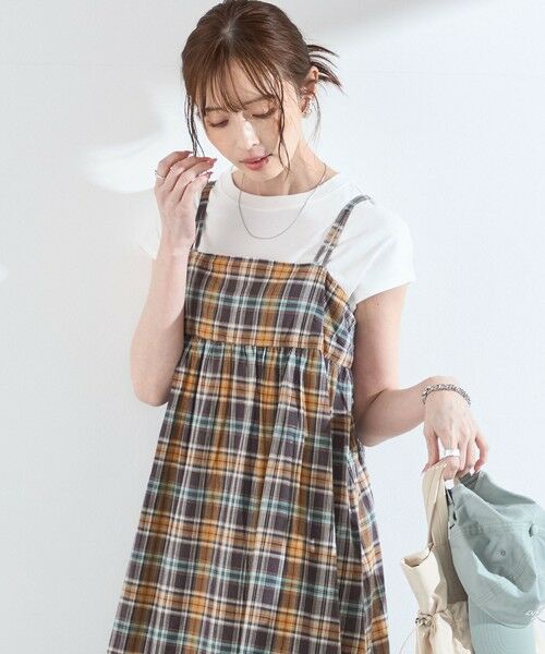 SHIPS / シップス ロング・マキシ丈ワンピース | 《予約》SHIPS Colors:〈手洗い可能〉マドラスチェック キャミ ワンピース◆ | 詳細16