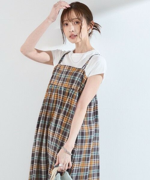 SHIPS / シップス ロング・マキシ丈ワンピース | 《予約》SHIPS Colors:〈手洗い可能〉マドラスチェック キャミ ワンピース◆ | 詳細17