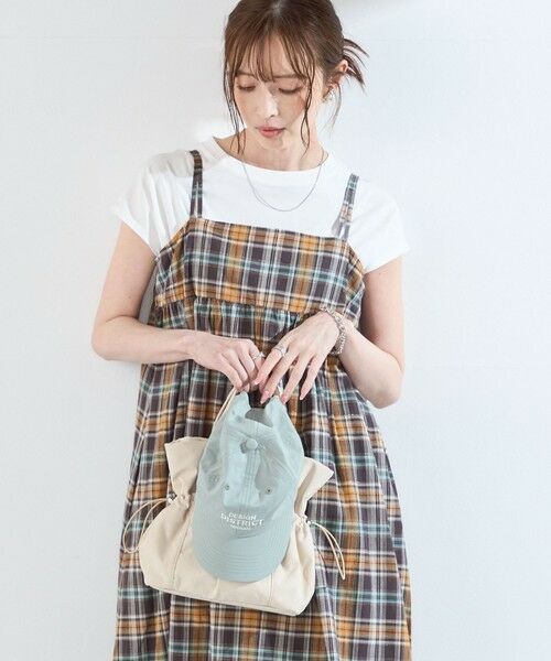SHIPS / シップス ロング・マキシ丈ワンピース | 《予約》SHIPS Colors:〈手洗い可能〉マドラスチェック キャミ ワンピース◆（ブラウン）