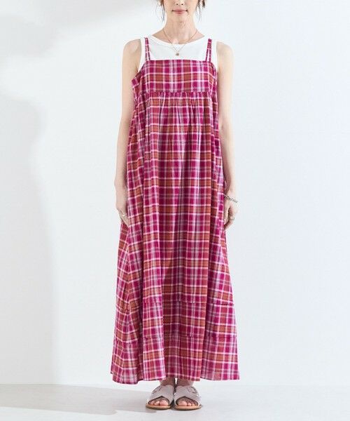 SHIPS / シップス ロング・マキシ丈ワンピース | 《予約》SHIPS Colors:〈手洗い可能〉マドラスチェック キャミ ワンピース◆ | 詳細20