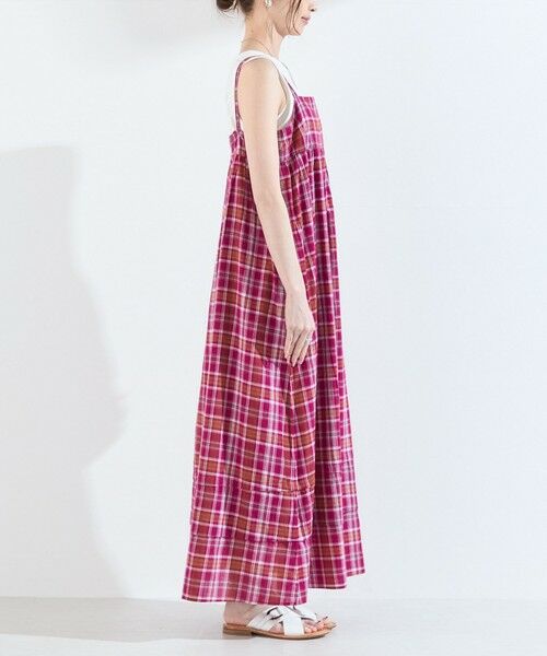 SHIPS / シップス ロング・マキシ丈ワンピース | 《予約》SHIPS Colors:〈手洗い可能〉マドラスチェック キャミ ワンピース◆ | 詳細23