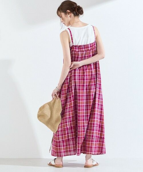 SHIPS / シップス ロング・マキシ丈ワンピース | 《予約》SHIPS Colors:〈手洗い可能〉マドラスチェック キャミ ワンピース◆ | 詳細26